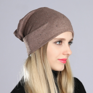 Women's Cotton Hat with Rhinestone