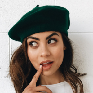 Retro 90s Style Elegant Wool Women's Beret Hat