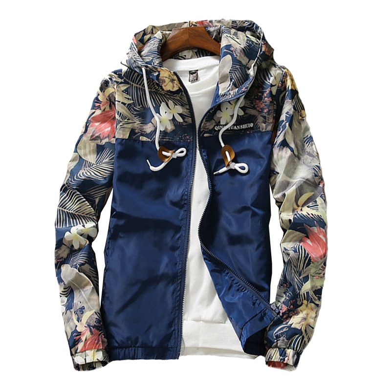 Women's Hooded Ploral Printed Down Jacket - Image 2