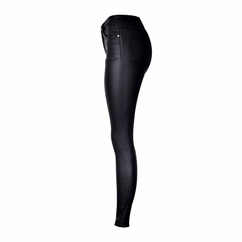 Women's Elastic Skinny Leather Look Jeans Women's Elastic Skinny Leather Look Jeans