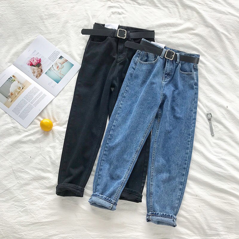 High Waisted Women's Jeans in Korean Style