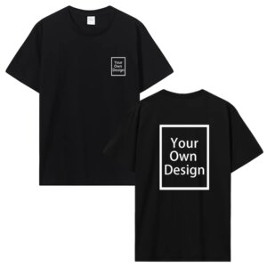 Custom Cotton Customized Print Short Sleeve T Shirt Men Women Tops Tees DIY Your Like Photo Or Logo Cotton T-shirt Men Clothing