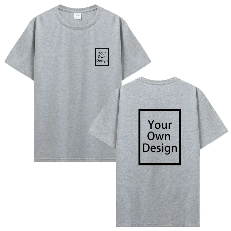 Custom Cotton Customized Print Short Sleeve T Shirt Men Women Tops Tees DIY Your Like Photo Or Logo Cotton T-shirt Men Clothing