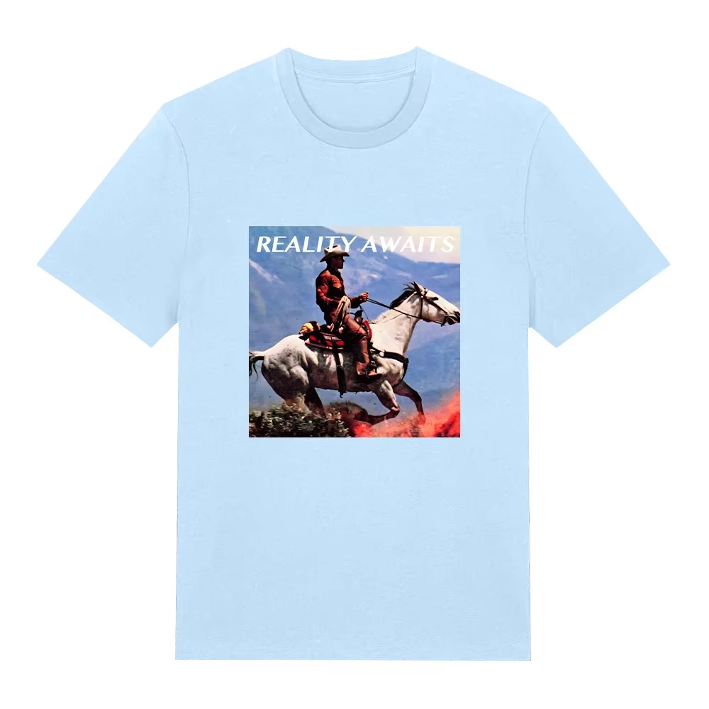 The Strokes Reality Awaits Cover Pattern T-shirt Retro Vintage Print T Shirts Men Fashion Casual Cotton Short Sleeve Tops Unisex - Image 2