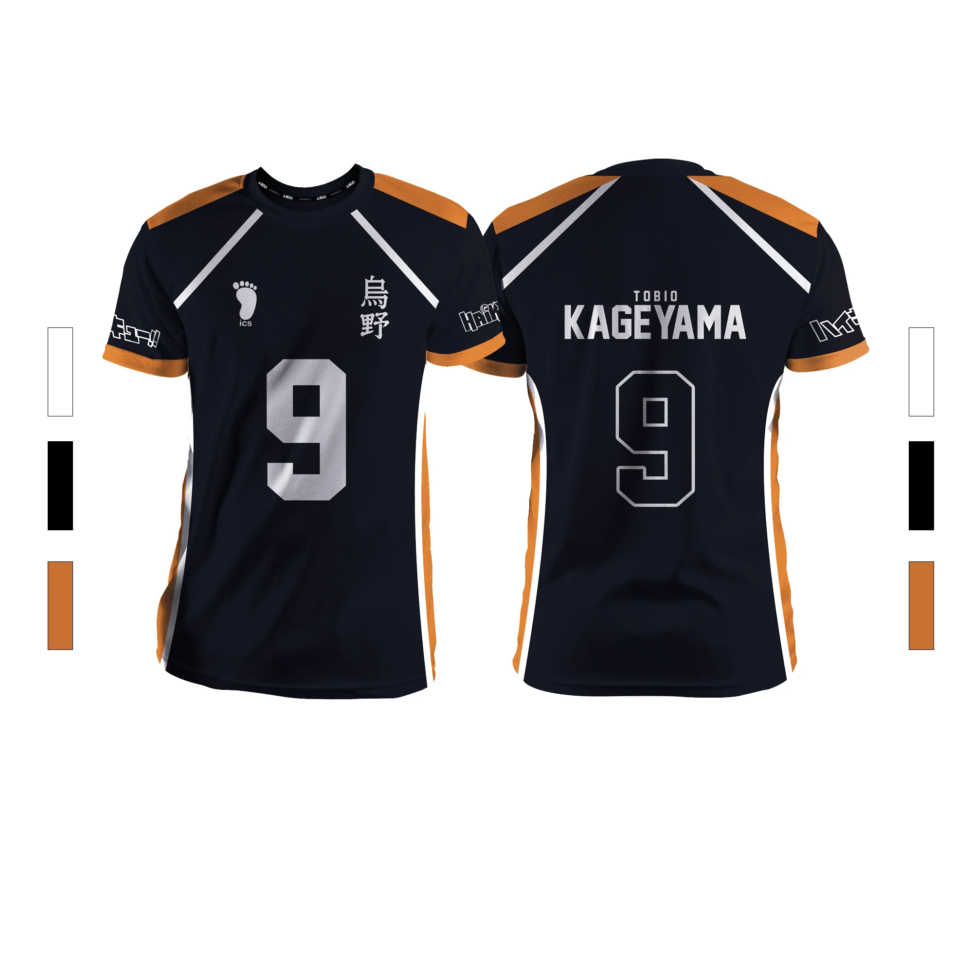 2024 Summer New Men's Sports Fashion Casual Comfortable Breathable Volleyball Anime Unisex Short Sleeve Round Neck T-Shirt