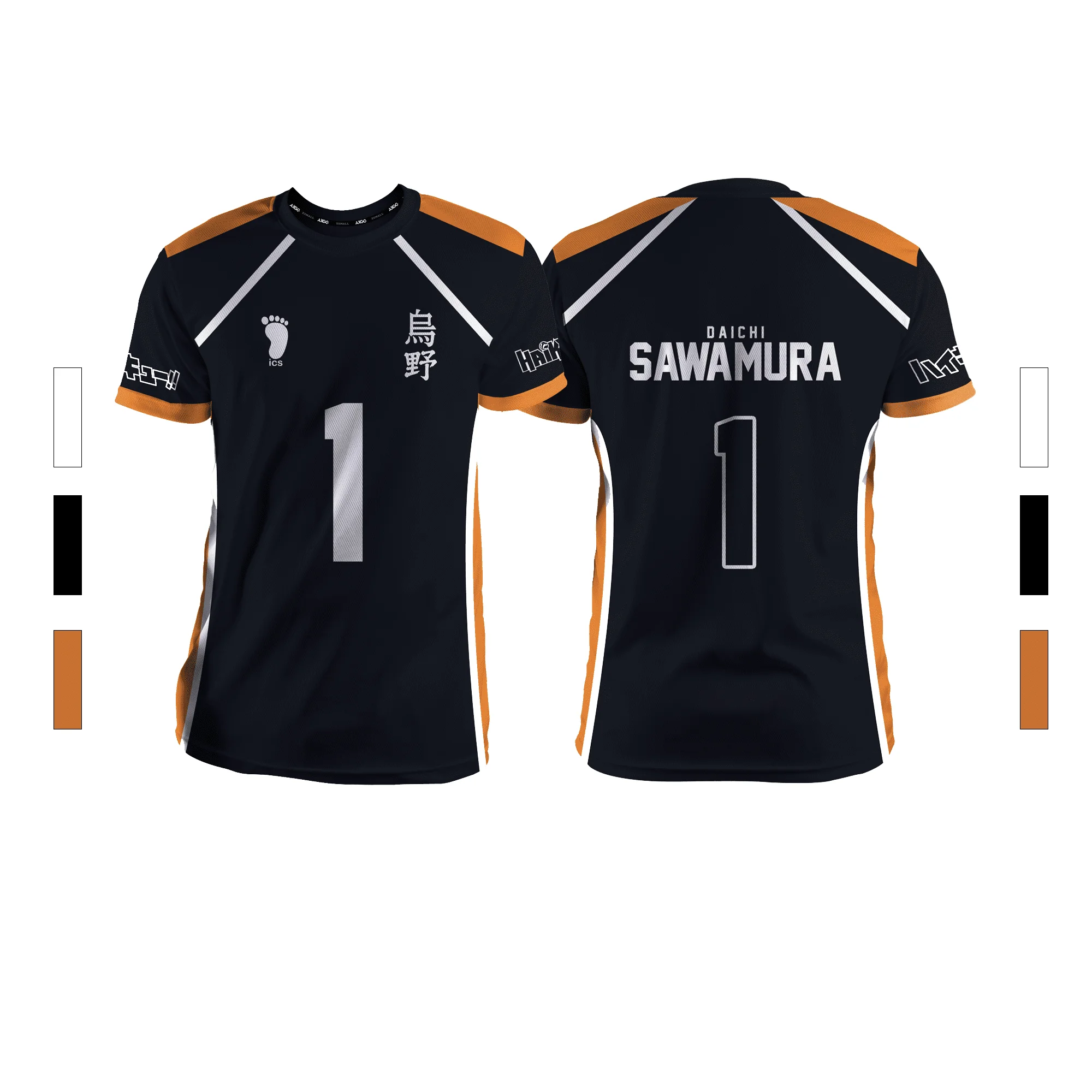 2024 Summer New Men's Sports Fashion Casual Comfortable Breathable Volleyball Anime Unisex Short Sleeve Round Neck T-Shirt
