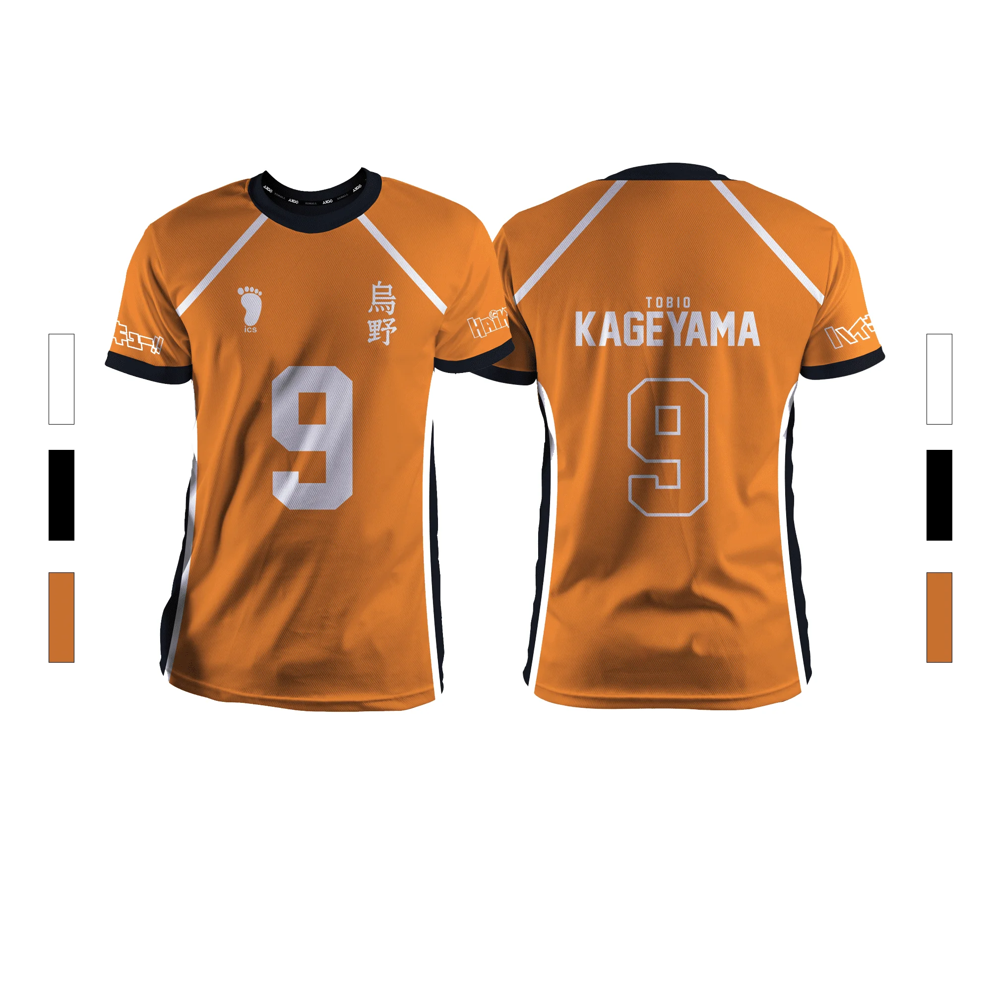 2024 Summer New Men's Sports Fashion Casual Comfortable Breathable Volleyball Anime Unisex Short Sleeve Round Neck T-Shirt