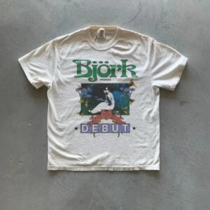 Bjork Retro Unisex T-shirt Women's T-shirt Summer New Retro Unisex Casual Fashion Cotton T-shirt