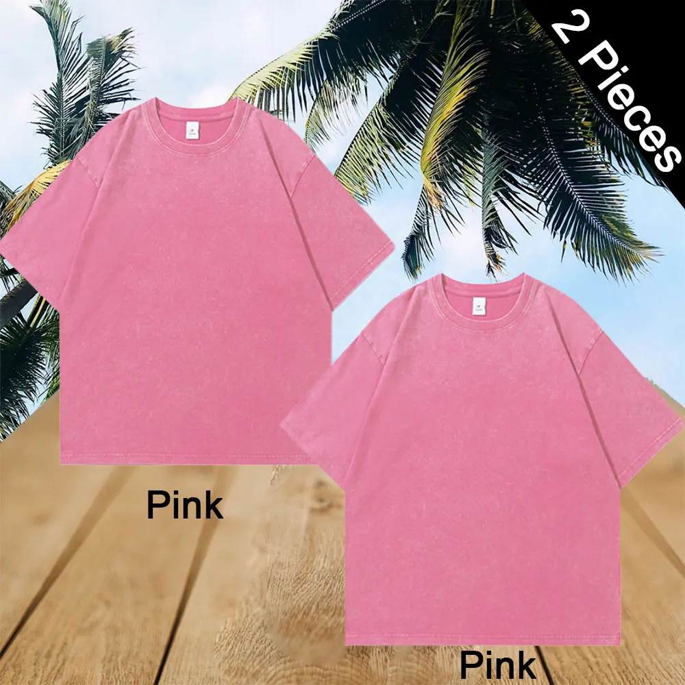 Oversized Tshirts for Men Gym Vintage Heavyweight T Shirts Cotton Workout Acid Wash Baggy Tees Solid Street Fashion Tops Unisex
