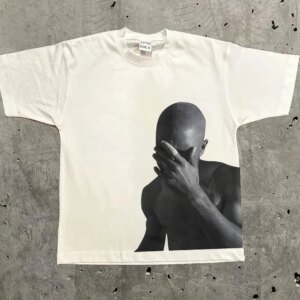 Rapper Frank Retro Graphic T Shirt Men's Hip Hop Ocean Album Clothing T-Shirts Y2k Unisex Blond Fashion Oversized Cotton T-shirt