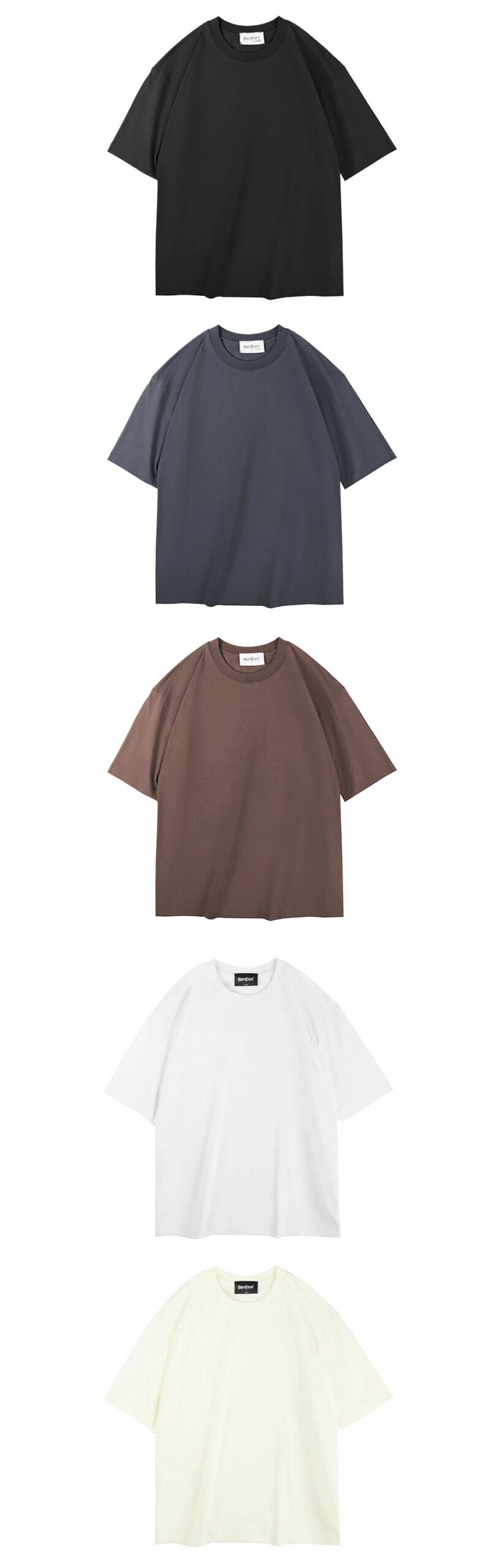 WAVLATII Women New Oversized T Shirts Female 260 GSM White Casual Streetwear Tees Unisex Solid Korean Cool Tops for Young WT2560