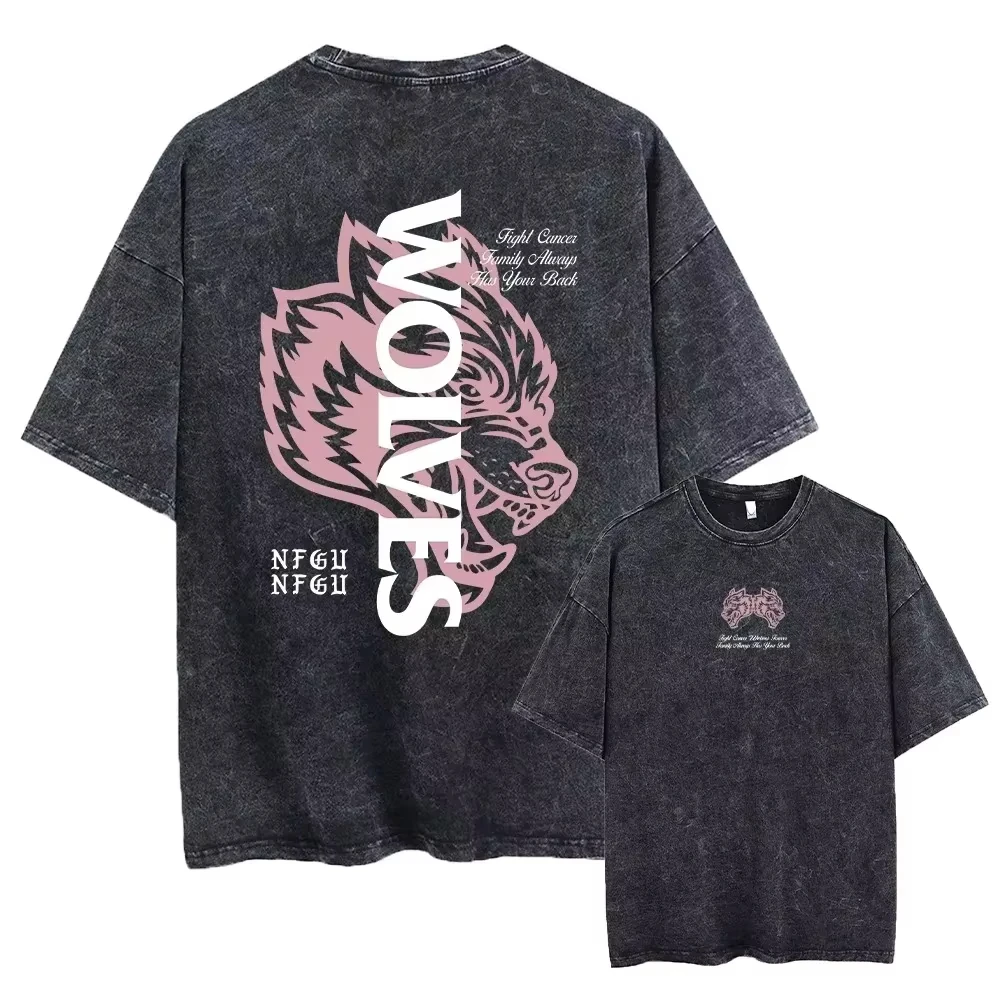 2025 Darc Wolves Sport Vintage Washed TShirts Gym Bodybuilding Unisex Clothing Summer Fitness TEE Workout Sport T-shirts