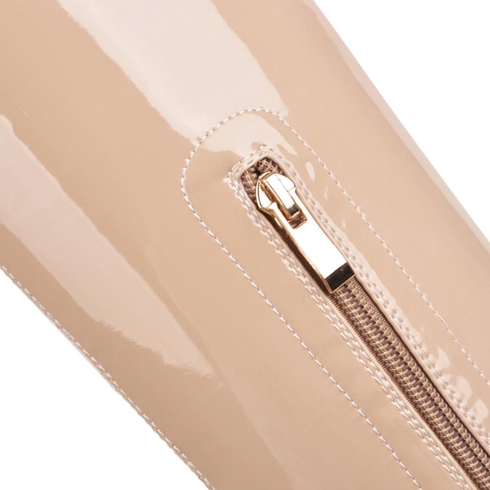 Women's Patent Eco-Leather High Heel Knee Boots - Image 5