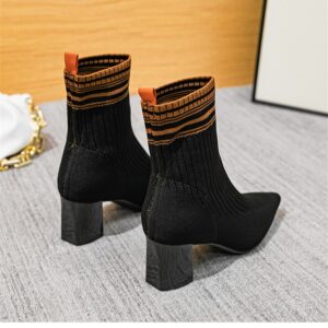 Women's Sock Boots with Pointed Toe
