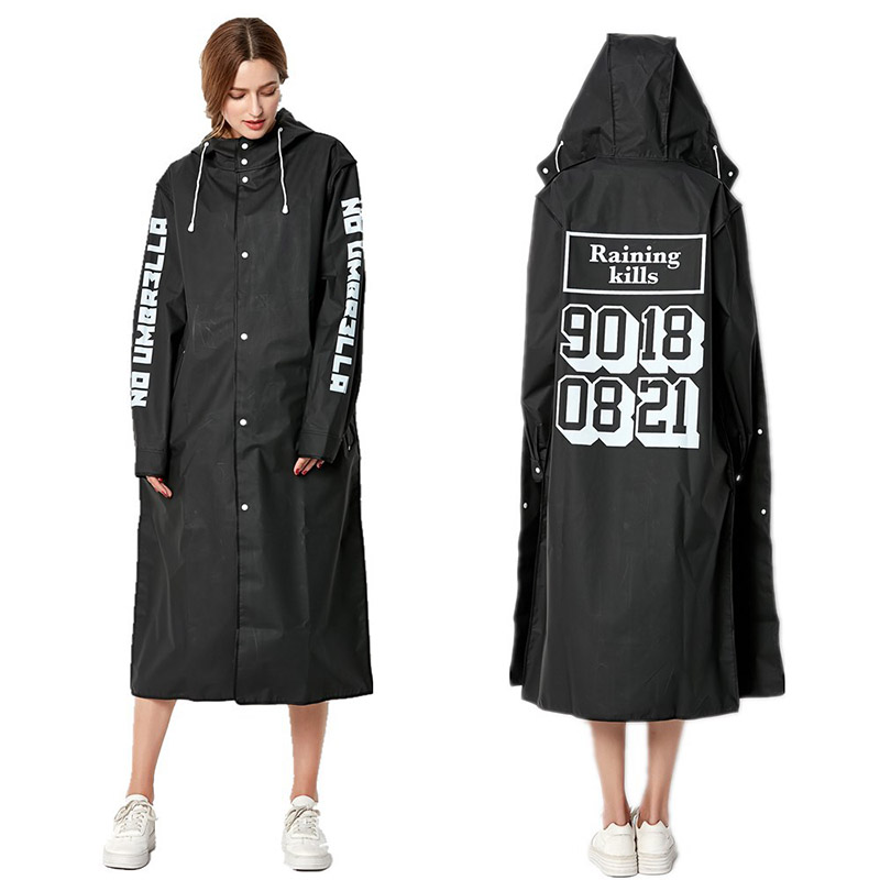 Unisex Windproof Hooded Raincoat