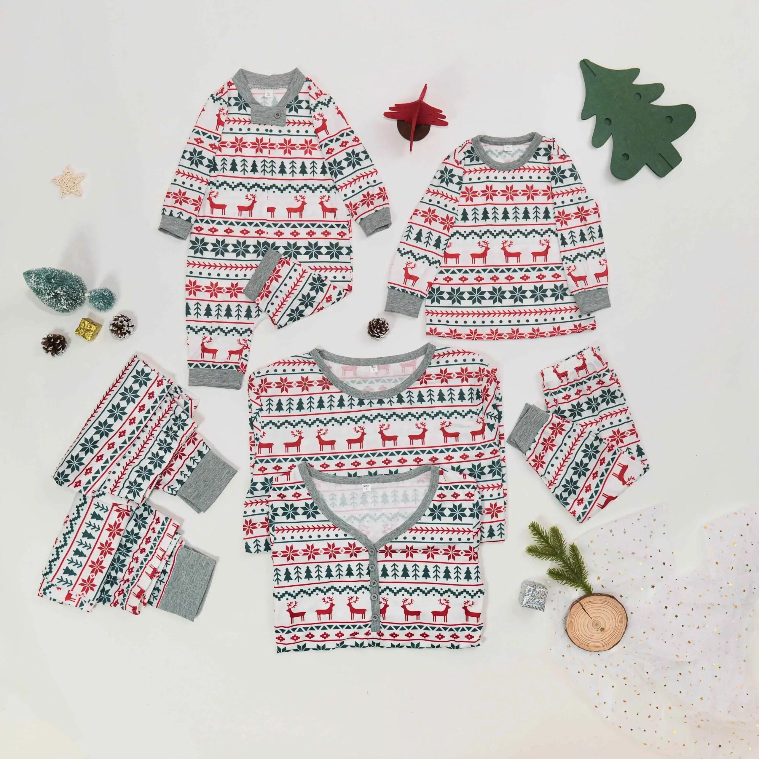 Christmas Family Pajamas Set Mom Daughter Dad Son Matching Outfits Cute All Over Print Homewear Boys Girls Pjs Xmas Look Pyjamas - Image 6
