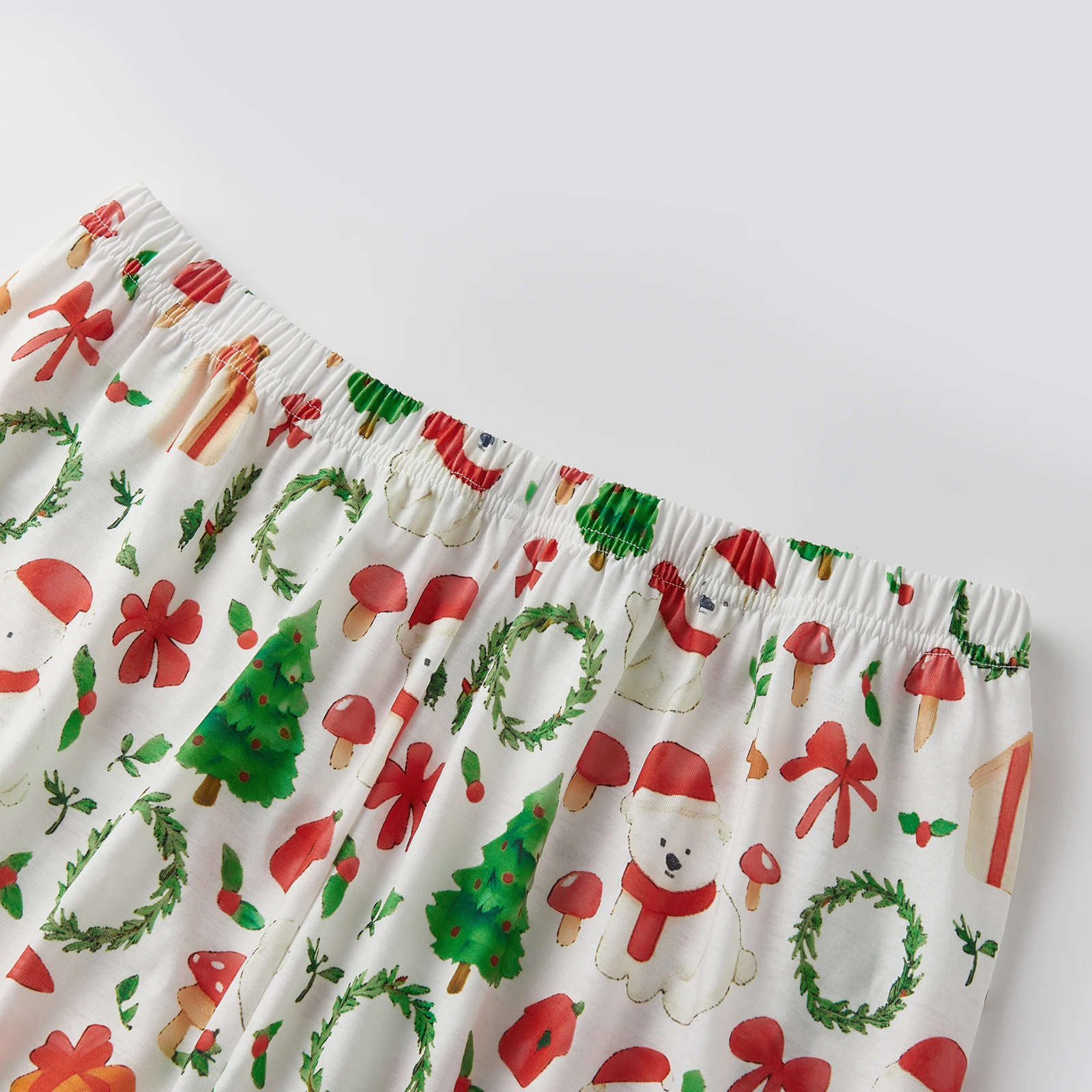 Family Christmas Matching Pajamas Sets Mom Dad Kids Christmas Wreath Print Long Sleeve Button Shirts Pants Xmas Look Pyjamas - Image 5