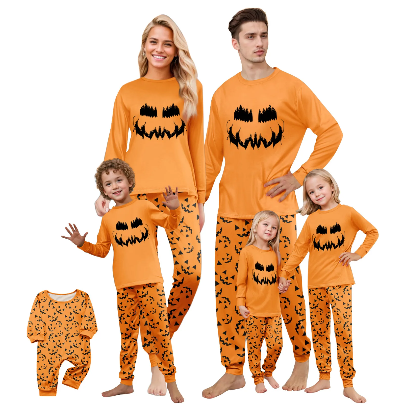 Halloween Family Pyjamas Mom Daughter Dad Son Matching Clothes Cute Soft Elk Print Clothing Set Baby Dog Romper Pajama Halloween