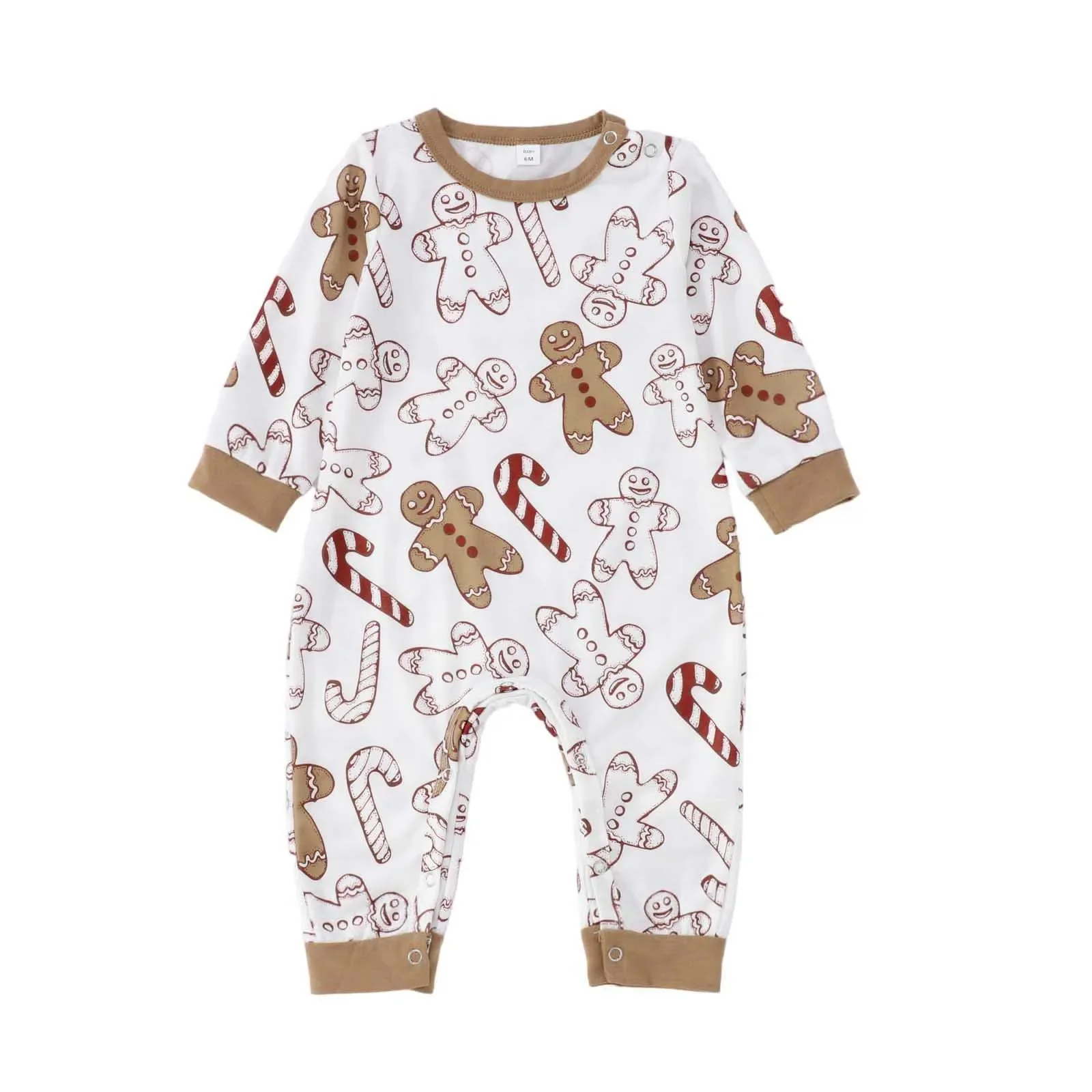 New Christmas Pyjamas Set Family Holiday Look Homewear Gingerbread Man Print Cute Pajamas Adults Kids Matching Outfits Xmas Pjs