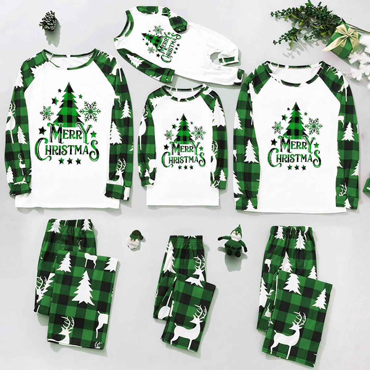 Christmas Family Matching Outfits Mom Dad Kids 2 Pieces Pajamas Set Baby Rompers Casual Loose Sleepwear Xmas Family Look Pyjamas - Image 6