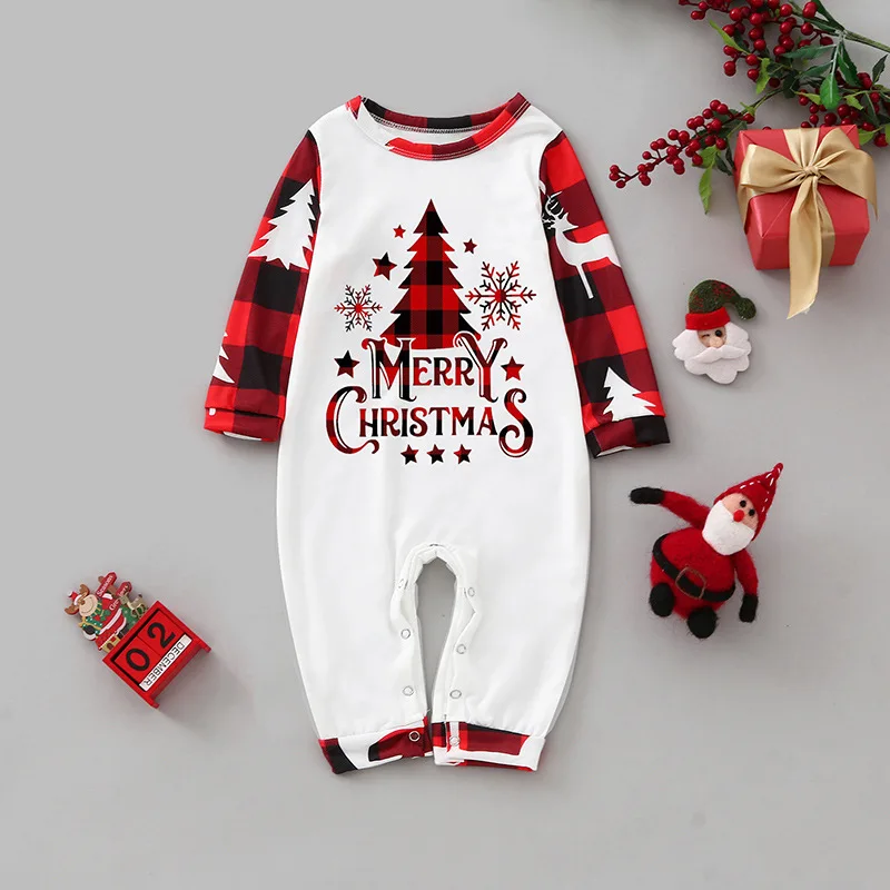 Christmas Family Matching Outfits Mom Dad Kids 2 Pieces Pajamas Set Baby Rompers Casual Loose Sleepwear Xmas Family Look Pyjamas - Image 3