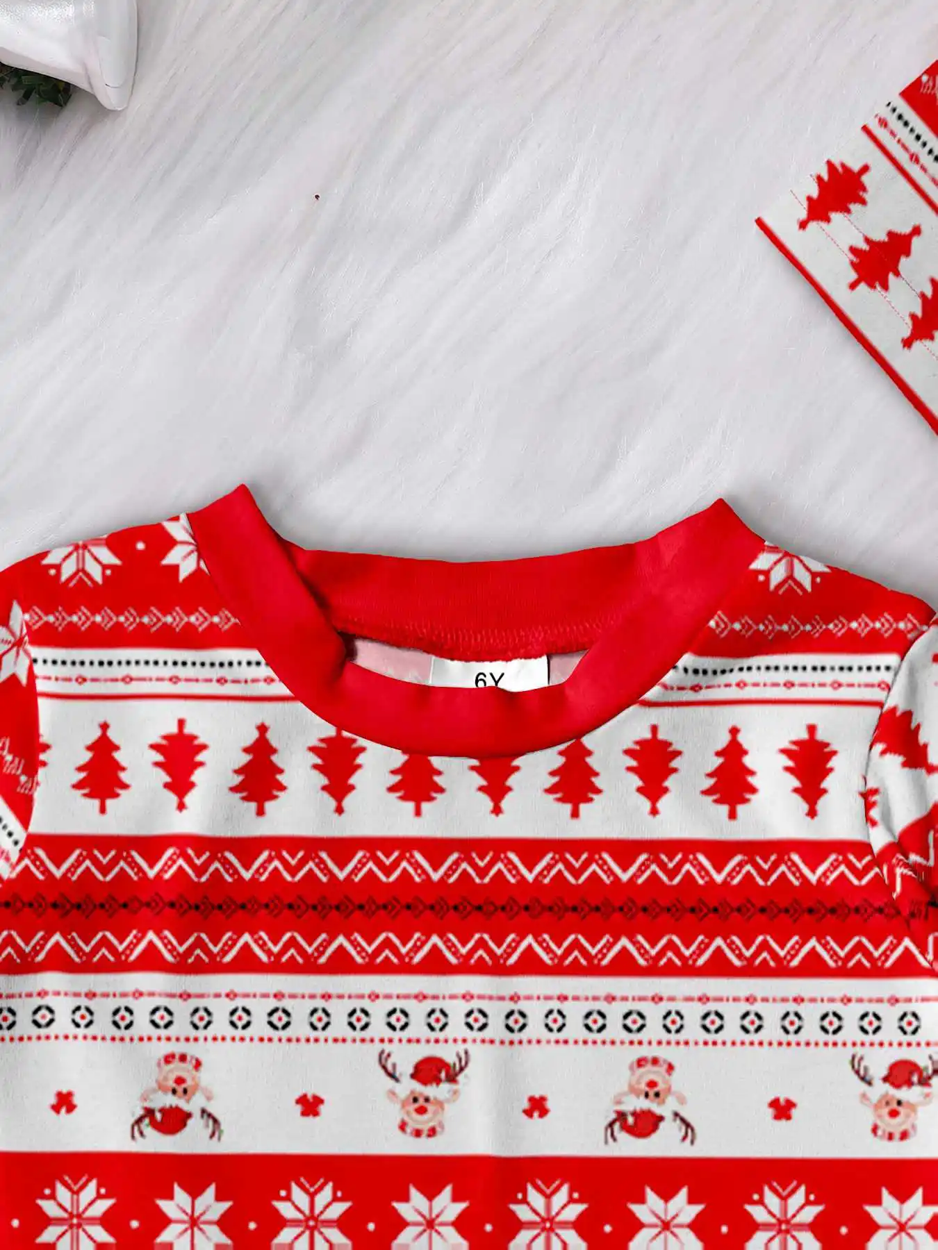 New Year's Costumes Short Sleeve Christmas Pyjamas Set Adults Kids Matching Outfits Cute Elk Print T-shirt+Trousers Loungewear