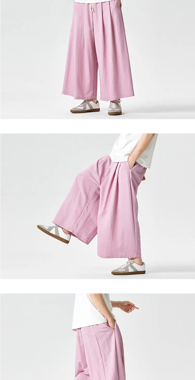 Wide Leg Pants Men Women Summer Thin Harajuku Oversized Loose Casual Trousers Unisex Style Solid Color Joggers Pants Streetwear Wide Leg Pants Men Women Summer Thin Harajuku Oversized Loose Casual Trousers Unisex Style Solid Color Joggers Pants Streetwear