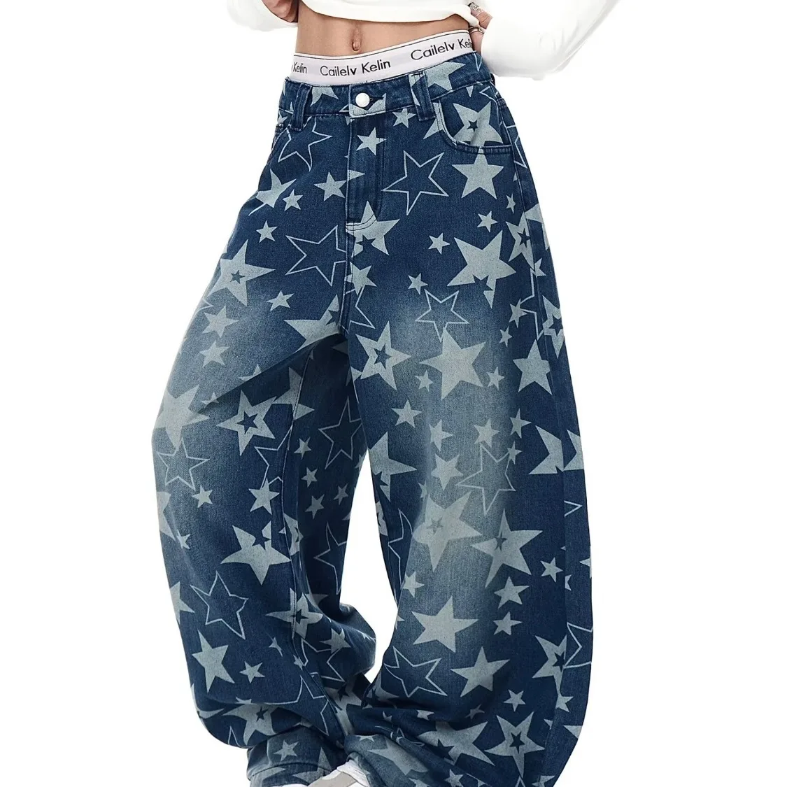 Men's Baggy Jeans Unisex Y2K Trendy Casual Wide Leg Denim Pants High Street Oversize Trousers American Style Streetwear Fashion - Image 6