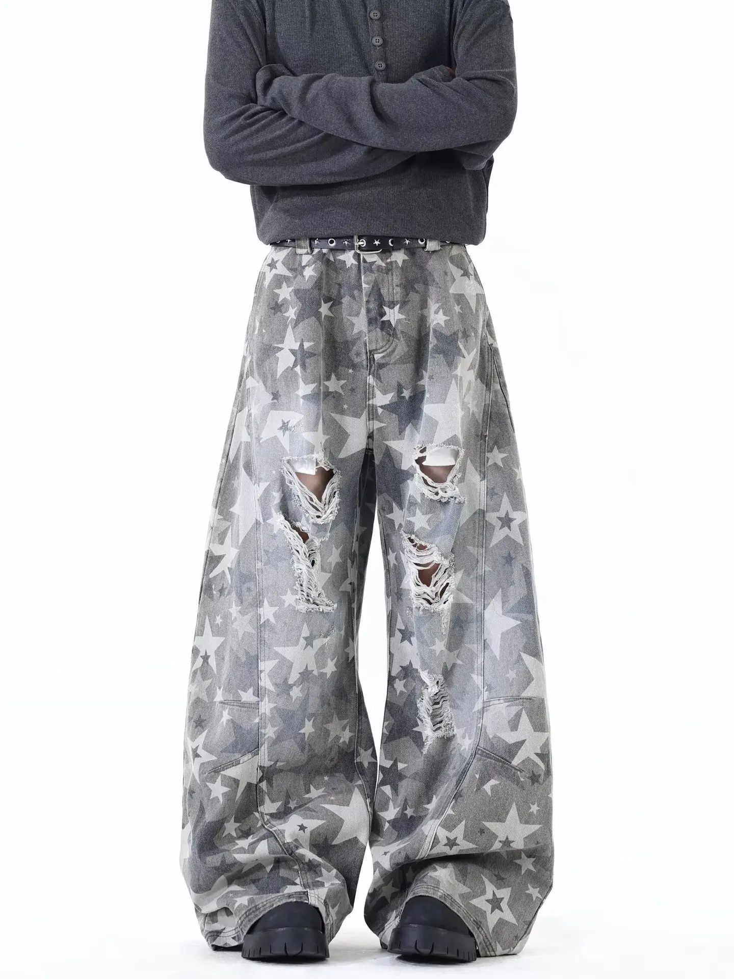 Men's Baggy Jeans Unisex Y2K Trendy Casual Wide Leg Denim Pants High Street Oversize Trousers American Style Streetwear Fashion Men's Baggy Jeans Unisex Y2K Trendy Casual Wide Leg Denim Pants High Street Oversize Trousers American Style Streetwear Fashion