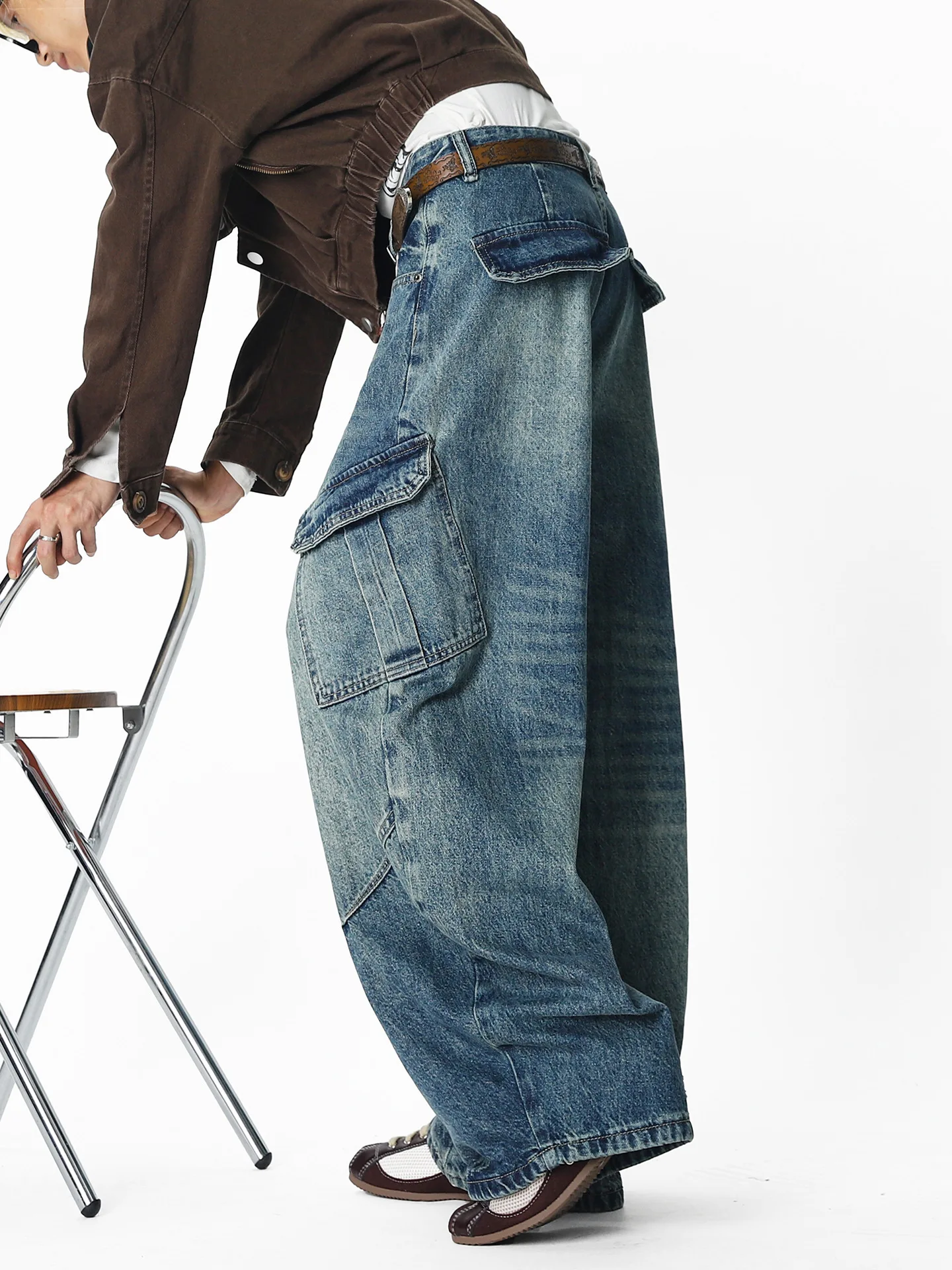 Men's Baggy Jeans Unisex Y2K Trendy Casual Wide Leg Denim Pants High Street Oversize Trousers American Style Streetwear Fashion Men's Baggy Jeans Unisex Y2K Trendy Casual Wide Leg Denim Pants High Street Oversize Trousers American Style Streetwear Fashion