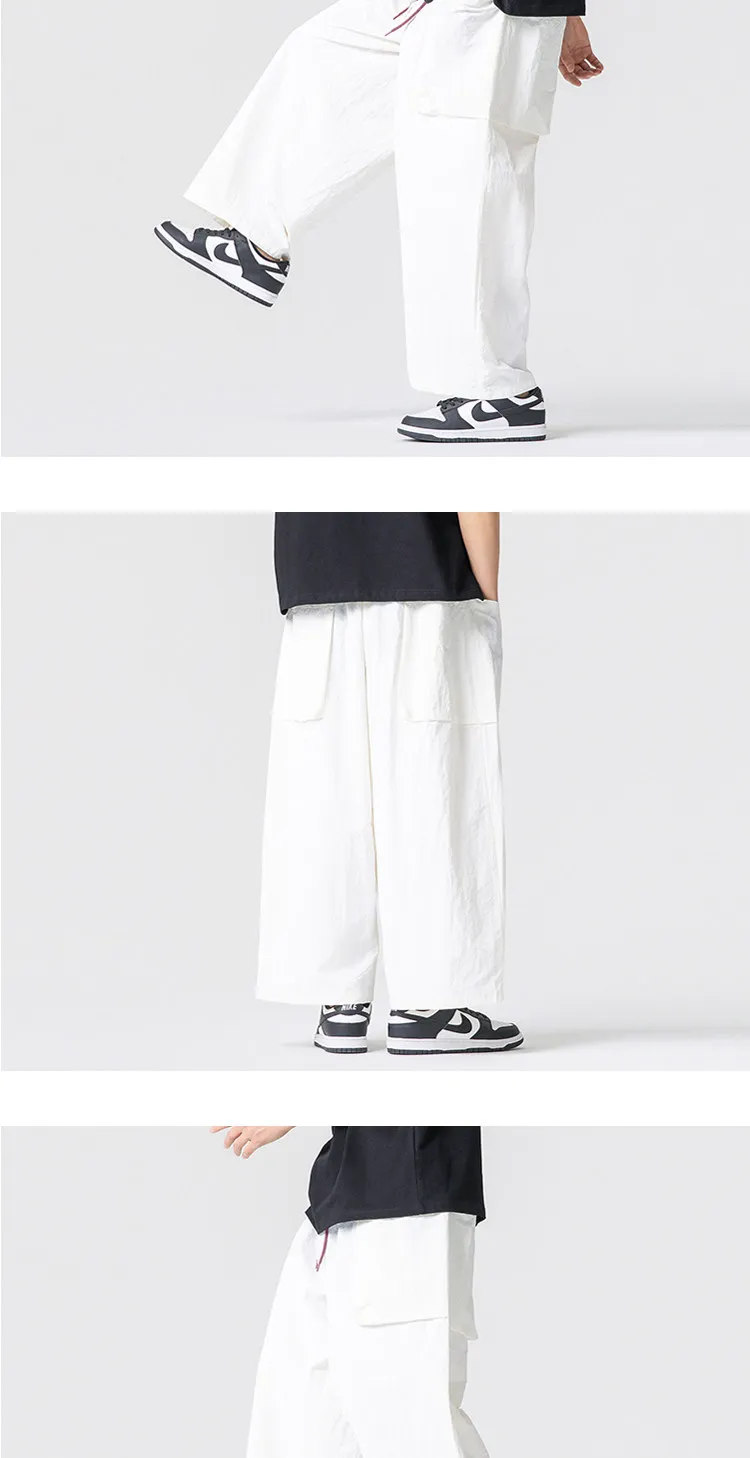 Summer Light Thin Wide Leg Pants Men Women Oversized Loose Harajuku Casual Trousers Unisex Style Joggers Solid Color Cargo Pants Summer Light Thin Wide Leg Pants Men Women Oversized Loose Harajuku Casual Trousers Unisex Style Joggers Solid Color Cargo Pants