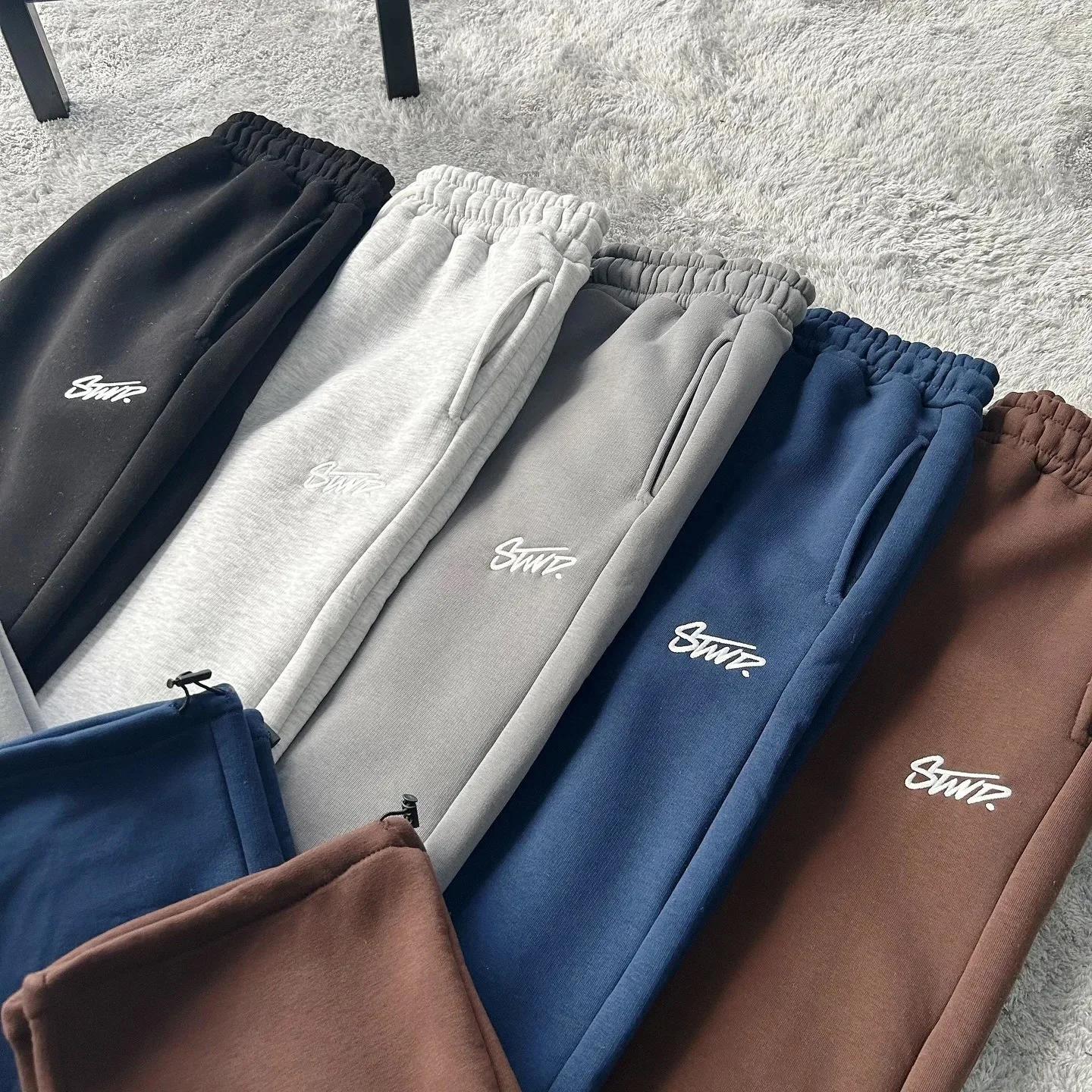 Foreign Trade Cross-Border European And American Spring New Retro Loose Straight-Leg Unisex Sweatpants Letter Casual High Street