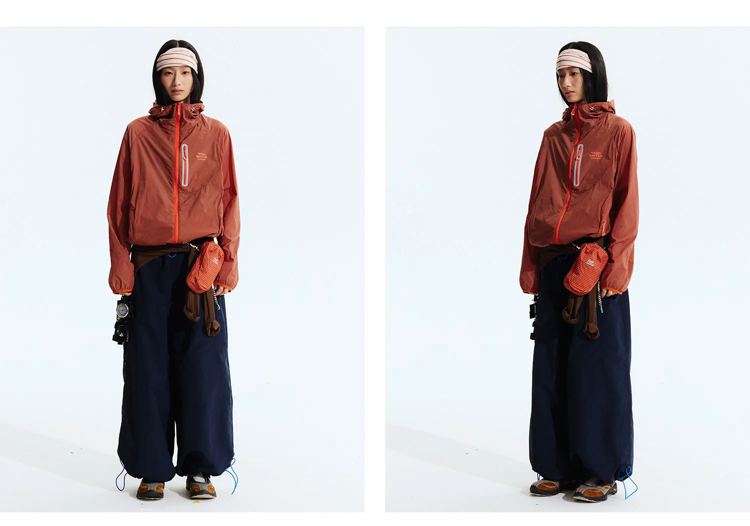 Unisex Parachute Pants Loose Wide Leg Waist Hem Lightweight Nylon Fabric Baggy Streetwear Trousers For Hiking Outdoor Daily
