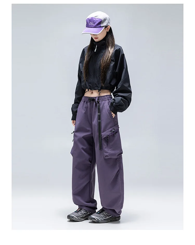 Mountain Waterproof Track Pants Men Women Loose Casual Multi-pocket Straight Outdoor Hiking Cargo Pants Unisex Trousers