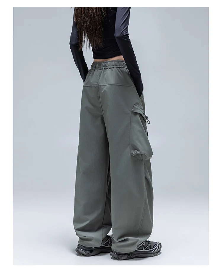 Mountain Waterproof Track Pants Men Women Loose Casual Multi-pocket Straight Outdoor Hiking Cargo Pants Unisex Trousers