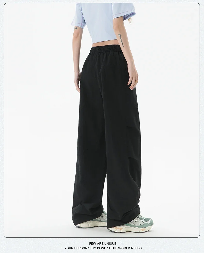 Unisex Dopamine Color Wide-Leg Parachute Pants – Lightweight, Quick-Dry & BF Style Loose Fit for Summer Streetwear & Casual Wear