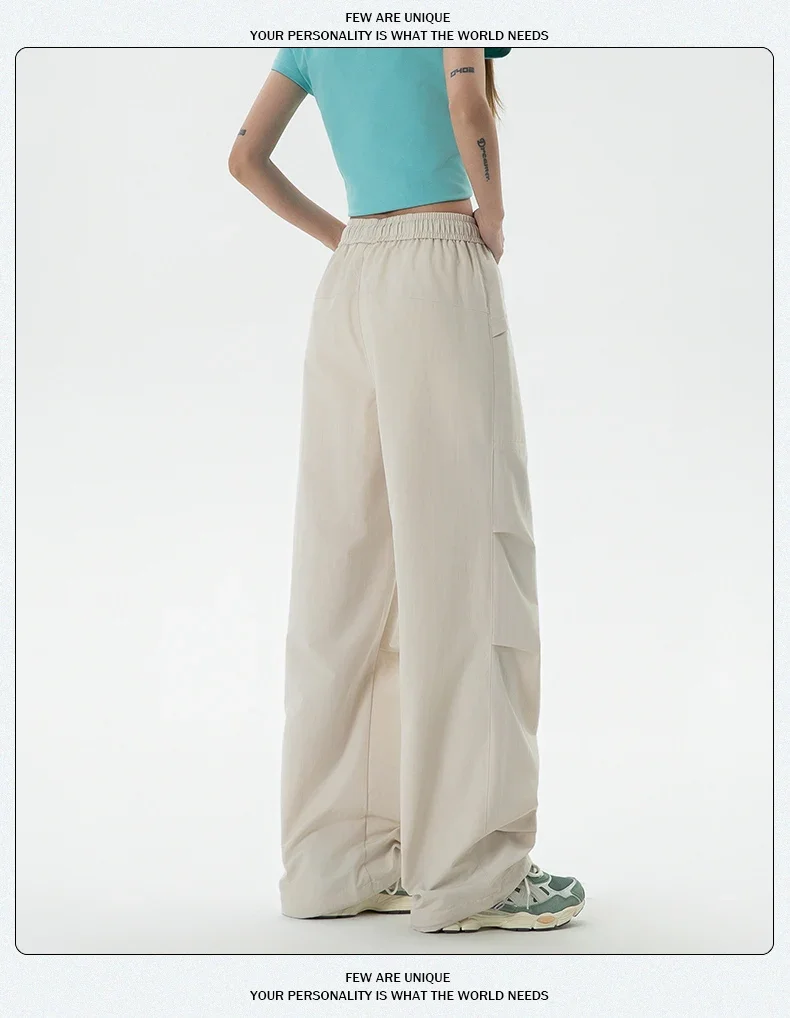 Unisex Dopamine Color Wide-Leg Parachute Pants – Lightweight, Quick-Dry & BF Style Loose Fit for Summer Streetwear & Casual Wear