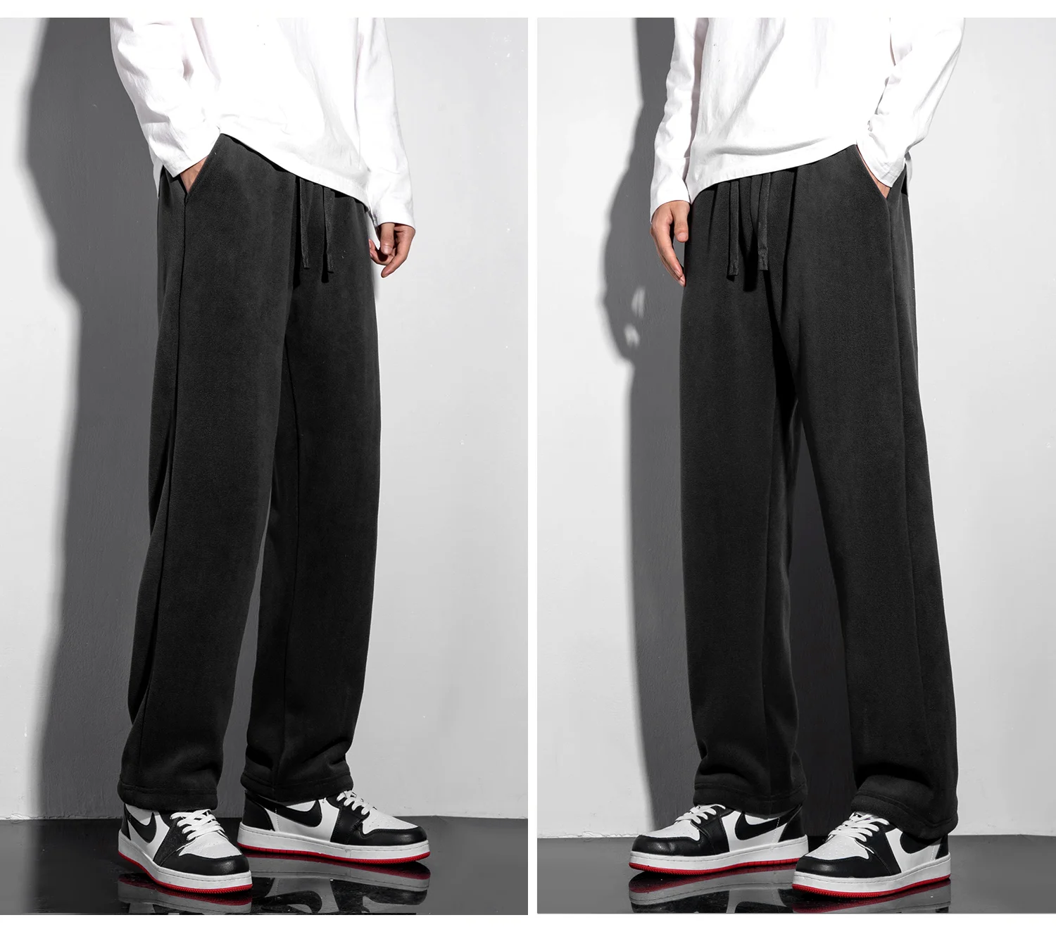 YJKVUR Unisex 2026 Winter New Oversize Pants Men Women Warm Fleece Liner Drawstring Trousers Casual Comfortable Gym Sweatpants YJKVUR Unisex 2026 Winter New Oversize Pants Men Women Warm Fleece Liner Drawstring Trousers Casual Comfortable Gym Sweatpants