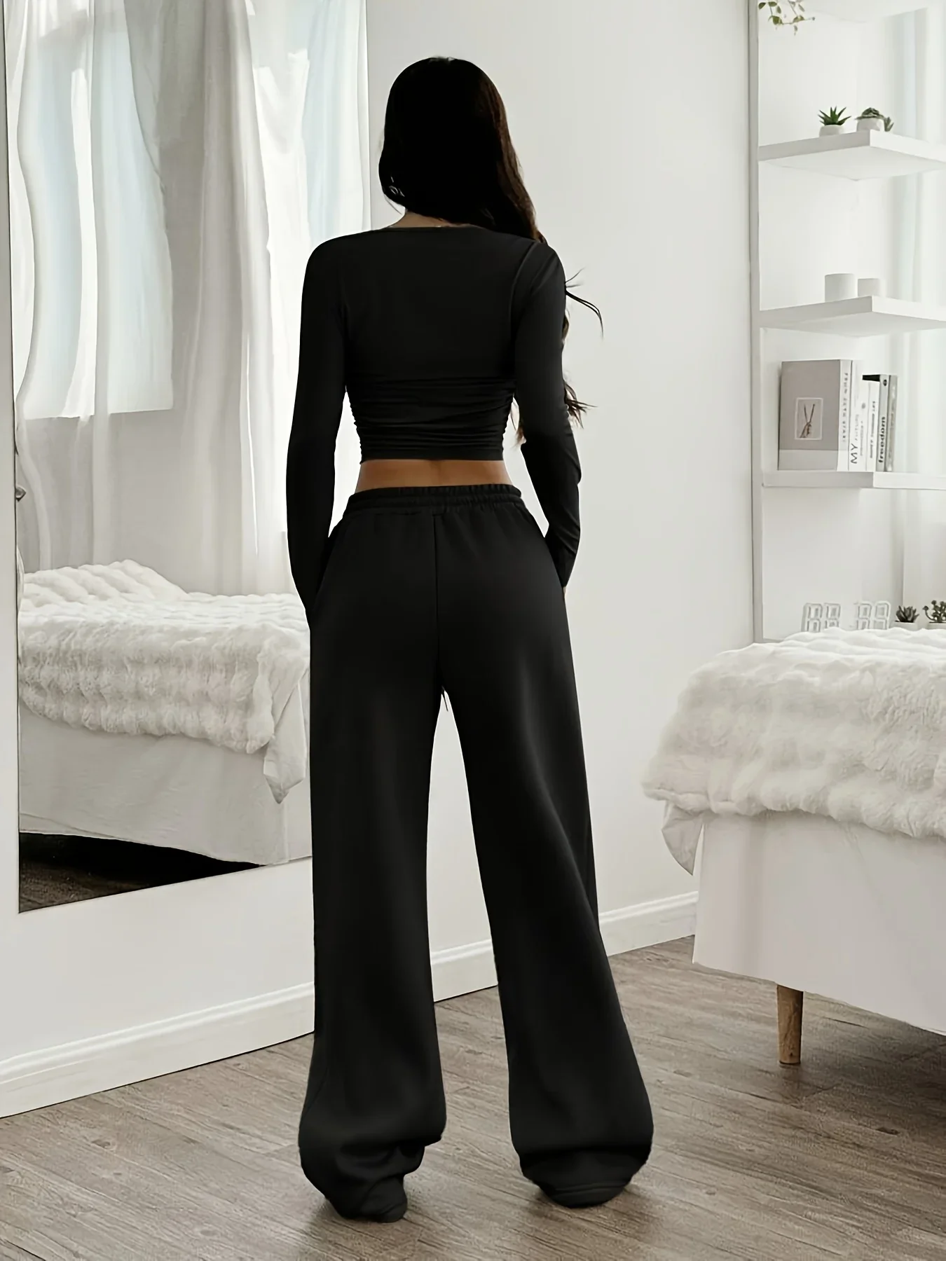 Women Jogger Cotton Pants Casual Drawstring Loose Unisex Wide Leg Straight Pants Sweatpants Spring Autumn Baggy Gym Track Pants Women Jogger Cotton Pants Casual Drawstring Loose Unisex Wide Leg Straight Pants Sweatpants Spring Autumn Baggy Gym Track Pants