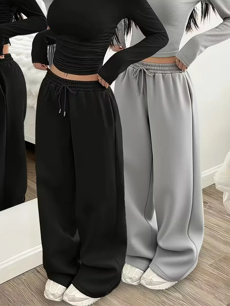 Women Jogger Cotton Pants Casual Drawstring Loose Unisex Wide Leg Straight Pants Sweatpants Spring Autumn Baggy Gym Track Pants Women Jogger Cotton Pants Casual Drawstring Loose Unisex Wide Leg Straight Pants Sweatpants Spring Autumn Baggy Gym Track Pants