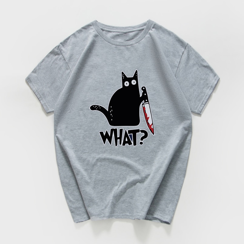Graphic Cat Printed T-Shirt - Image 3