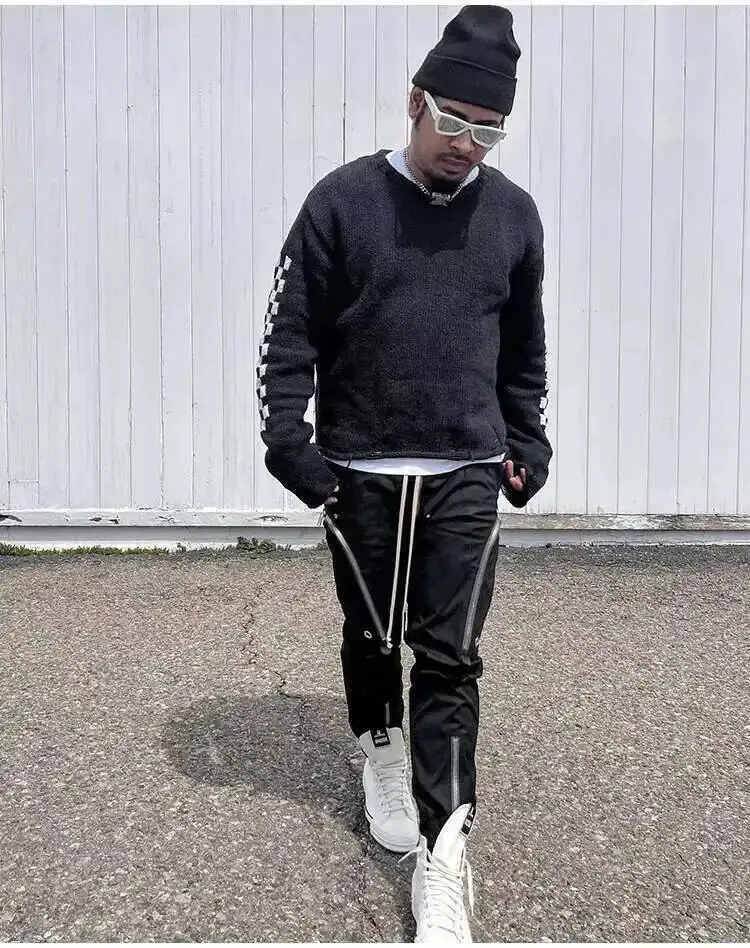 PFNW Men's Trousers Darkwear Heavy Multi-Zipper Side Pocket Biker Functional Slim Pencil Pants Unisex Causal Long Pants 28W5604 PFNW Men's Trousers Darkwear Heavy Multi-Zipper Side Pocket Biker Functional Slim Pencil Pants Unisex Causal Long Pants 28W5604