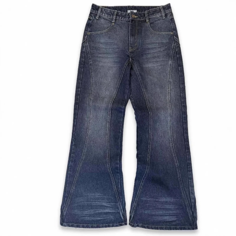 Mens Jeans Harajuku Vintage Streetwear Embroidery Hip Hop Denim Pants Washed Distressed Straight Leg Loose Fit Casual Unisex New - Image 3