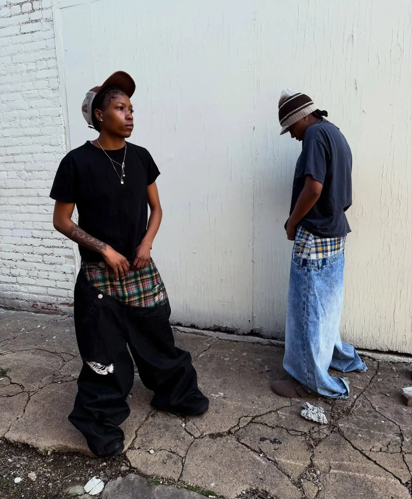 Y2k Slanted Runway Baggy Jeans Retro Plaid Patchwork Men Women Wide Leg Pants American Hip Hop Streetwear Unisex Casual Jeans Y2k Slanted Runway Baggy Jeans Retro Plaid Patchwork Men Women Wide Leg Pants American Hip Hop Streetwear Unisex Casual Jeans