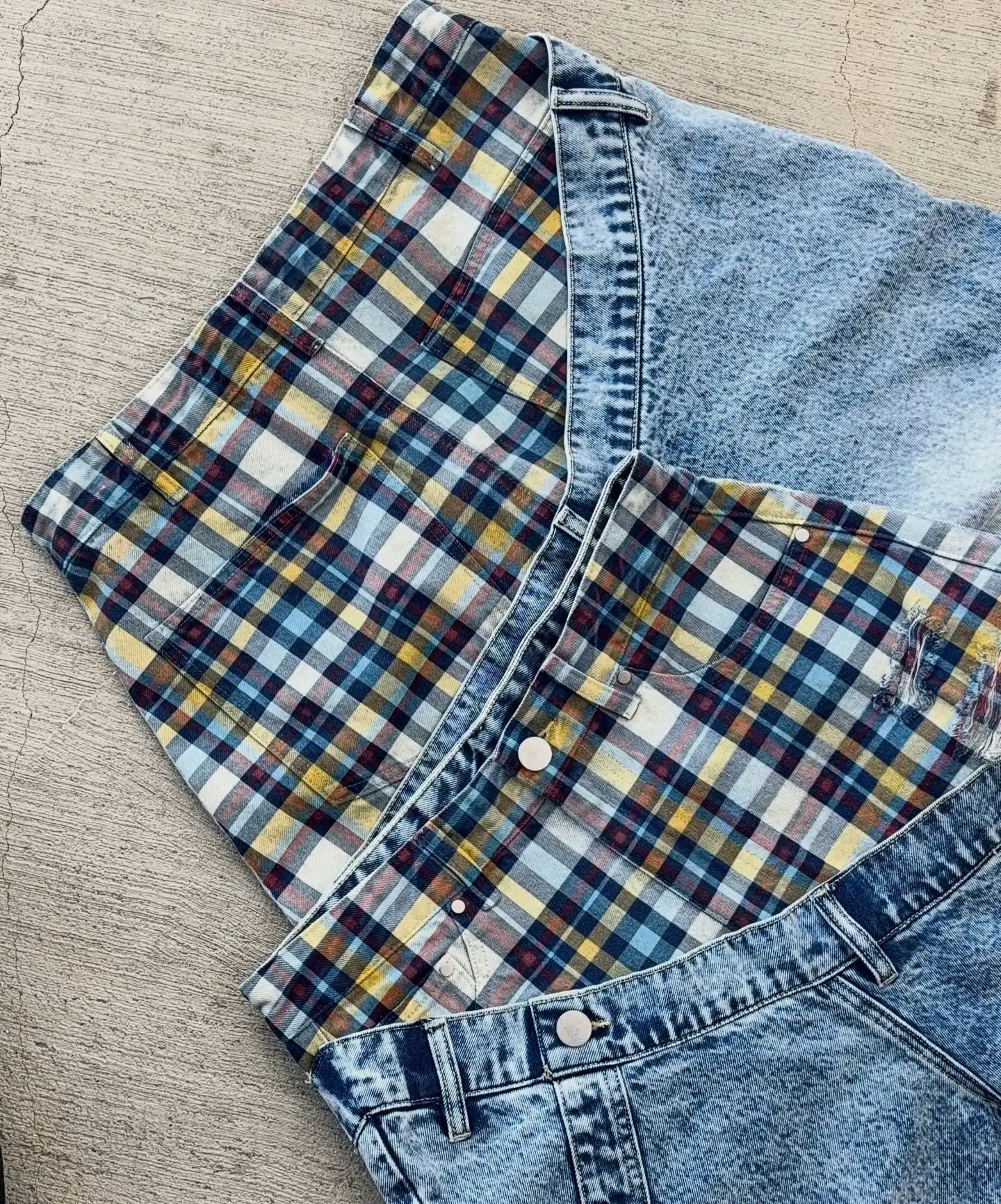 Y2k Slanted Runway Baggy Jeans Retro Plaid Patchwork Men Women Wide Leg Pants American Hip Hop Streetwear Unisex Casual Jeans Y2k Slanted Runway Baggy Jeans Retro Plaid Patchwork Men Women Wide Leg Pants American Hip Hop Streetwear Unisex Casual Jeans