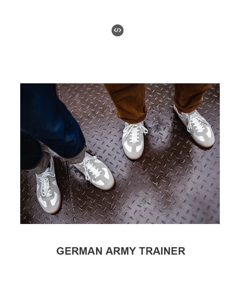 Maden Vintage Patchwork German Trainer Sneakers Unisex Spring and Summer Sports Casual Shoes Lace-up Outdoor Shoes
