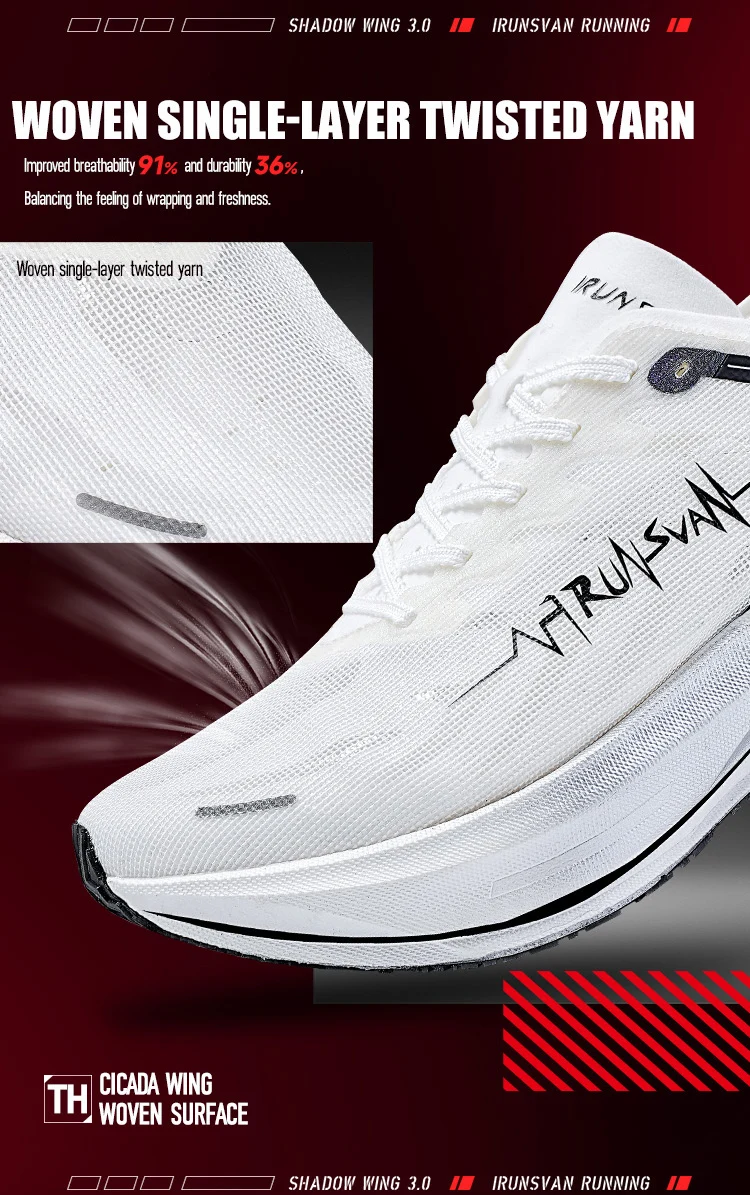 IRUNSVAN Carbon Plate Running Shoes with Cushioning and Rebound Suitable for Both Men and Women in Marathon Running 131