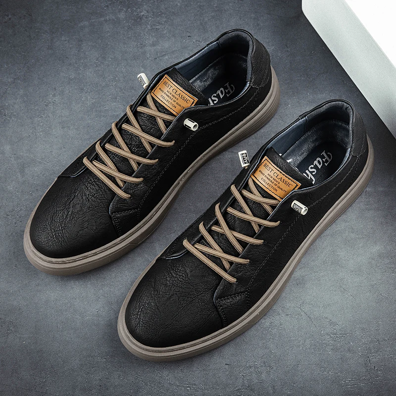 Italian Brand Black Genuine Leather Oxford Shoes UNISEX Casual Shoes Lace Up Flat Sneakers Luxury Shoes for Men Big Size: 36-47