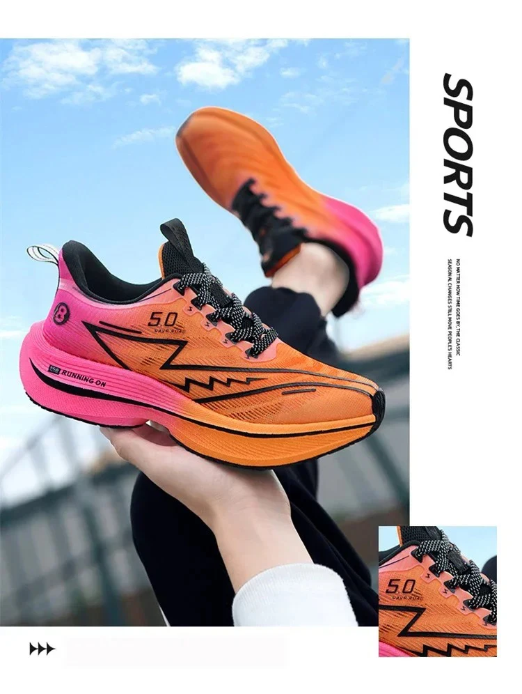 Brand Men's Carbon Plate Running Shoes Soft Cushion Shock Absorbing Sports Shoes Unisex Sneakers Light Anti-Slip Training Shoes Brand Men's Carbon Plate Running Shoes Soft Cushion Shock Absorbing Sports Shoes Unisex Sneakers Light Anti-Slip Training Shoes