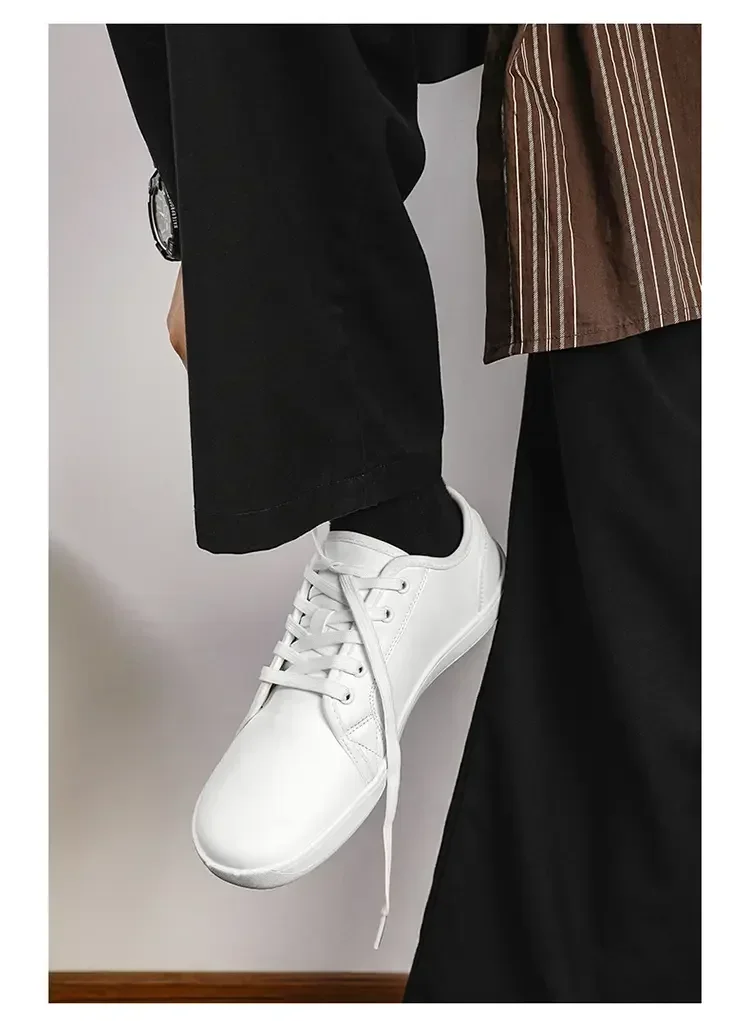 Mens Artificial Leather Wide Barefoot Shoes Unisex Plus Size Male Outdoor Minimalist Sneakers Women Zero Drop Casual Walking